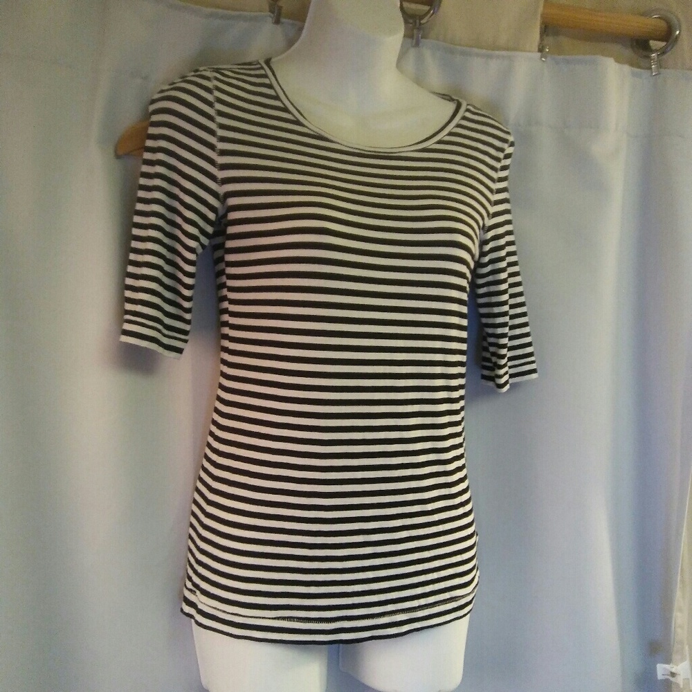 Free People Short Sleeve Knit Sailor Top, S